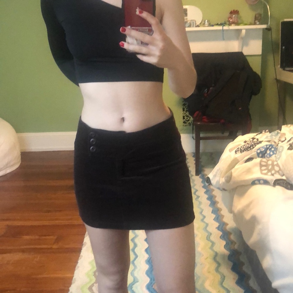 brown mini skirt